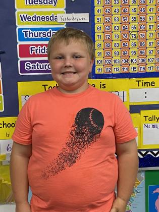 “Ummm, pretty darn good I’d say. I like to see all my friends. I like how we do math and everything like phonics. I like going to recess, lunch and everything. I just love my teacher and everything.”