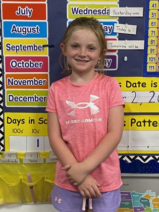 “Really Good!” she said with 2 thumbs up. “Because I got to see Mrs. Griffith. It was the bestest day ever yet!  I’m so so so so happy!“