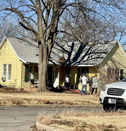 Structure fire residence at 404 N College. Photo credit: Brooklynn Peek