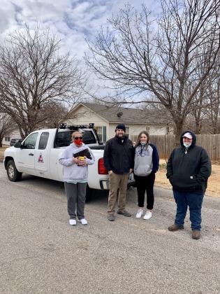 Cordell Fire Department installs free smoke alarms with Red Cross and Methodist Church volunteers. Photo credit: Jason Dudgeon