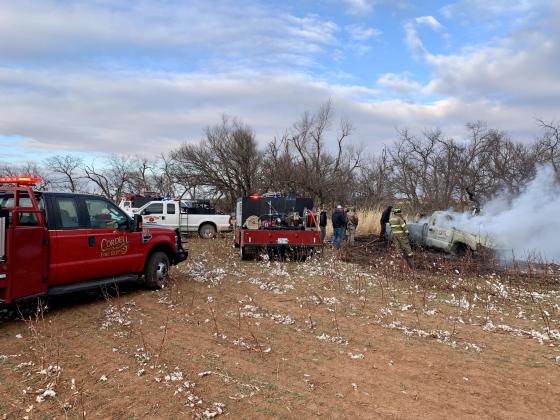 Cloud Chief vehicle and grass fire. Photo credit: Jason Dudgeon