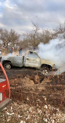 Cloud Chief vehicle and grass fire. Photo credit: Jason Dudgeon
