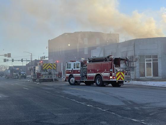 Local structure fire damages business