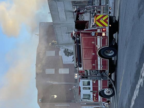 Local structure fire damages business