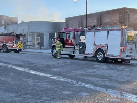 Local structure fire damages business