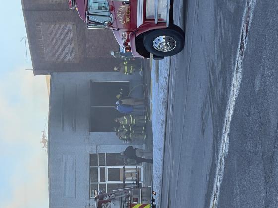 Local structure fire damages business