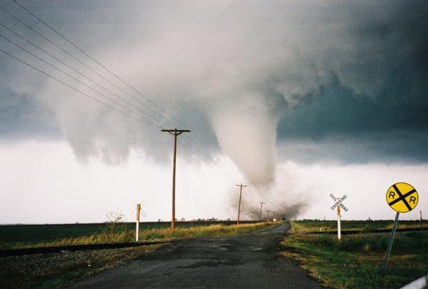 Cordell resident took this photo of the F3 that caused mass destruction in Cordell on October 9, 2001