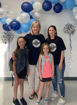 Mrs. Blackburn a with her Daughter, Allee Merrill, on the first day of school.