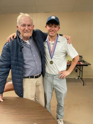 Ryder Burrows was first place individual winner at the BFDC tournament March 12. He is a junior from Reydon, OK and is the son of Cordell Alumni, Mark and Shelli Burrows and grandson of Jerry and Katy Burrows of Cordell. His grandparents are very proud of his achievement on the golf course that his grandfather designed.