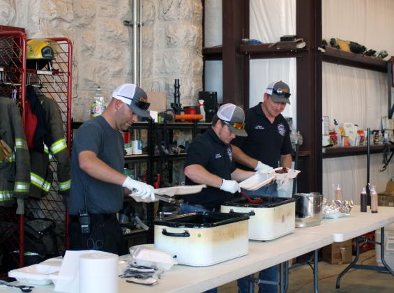 Firefighters serving their community
