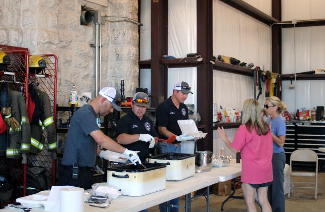 Firefighters serving their community