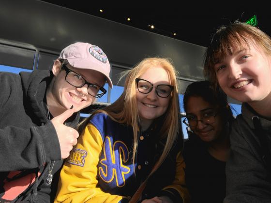 Toby with friends