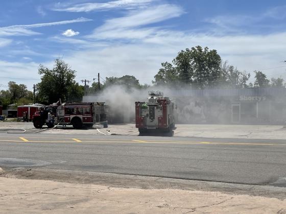 Cordell Fire Department at fire location