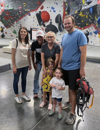 Bo Ainsworth poses with family