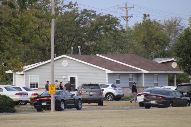 At the scene of the arrest on East 9th St in Cordell