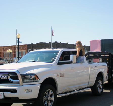 Emma Estes in the homecoming parade