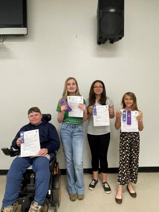 Left to Right: Cash Boston, Bentlee Lester, Lylianne Smith and Claudia Evetts Not Pictured: Makayla Gunter