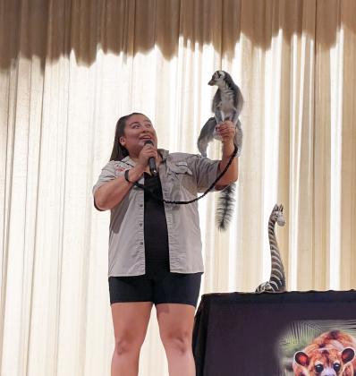 Alondra Martinez, of Extreme Animals, presented exotic animals with a fun and educational performance.
