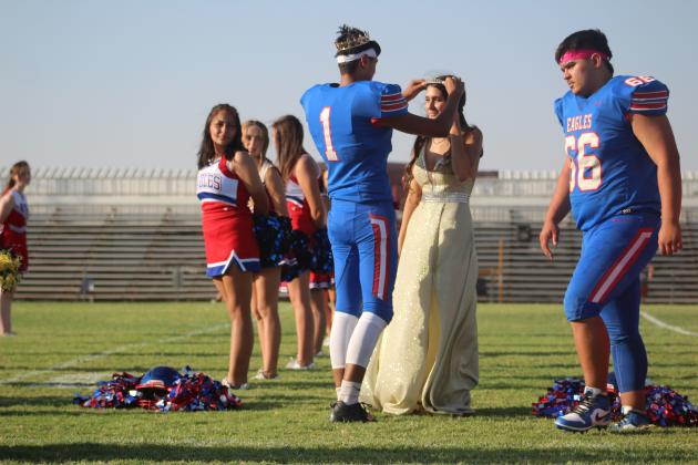 Annmarie Corbin and Andrew Martinez on 2023 Football Homecoming King and Queen