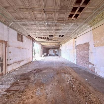The building being demolished to make way for the new Bessie Fire Station has a long history and is full of interesting finds, such as these antique ceiling tiles that are going to be for sale as a fundraiser for the Fire Department.