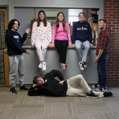 Matthew Fuller, Britton Shields, Jacie McCown, Calliy Walker, Jacob Vela, and Eathan Fenning. Photo by Heather Benavidez