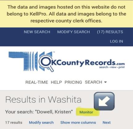 Property records monitoring system now provided by the Washita County Clerk’s office