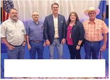 County Commissioners Greg Chandler, Bart Gossen, Co. Clerk Kristen Dowell, and Commissioner David Gray