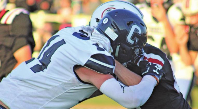 Senior Bode Gallagher grabs a Redskin