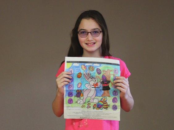 Moser Wins Easter Coloring Contest