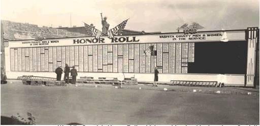 Washita County’s Honor Roll, which used to stand in downtown Cordell. Photo courtesy of Keith Gerlach.
