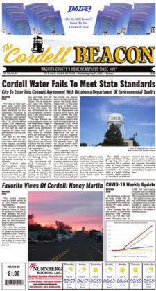 The May 27 front page of the Beacon. CORDELL BEACON