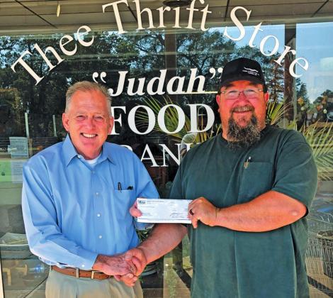 Executive Director Brent Morey, CADC and Al Newman, Director of Judah House Food Bank and Thee Thrift Store.