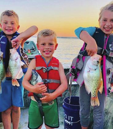 Matthew, Owen, and Katie are having a blast catching crappie on Lake Eufaula. Introduce someone to fishing on Oklahoma’s Free Fishing Days on June 6-7, when everyone can fish without a state license. Photo courtesy of OKDWC.