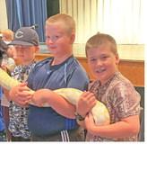 COOPER REED, JOSIAH &amp; BENAIAH MILLER WITH BANANA THE BURMESE PYTHON
