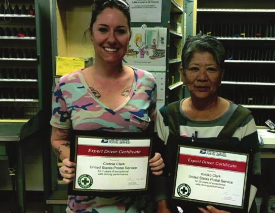 Burns Flat Postal Carriers Honored For Safety