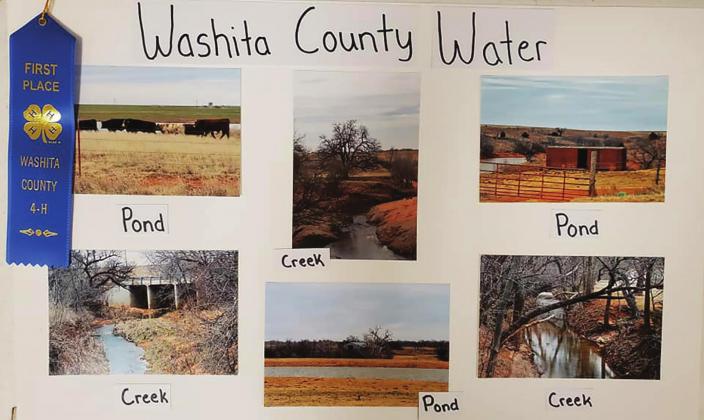 First place Natural Resources Of My County poster “Water” by Jordan Mason, Burns Flat-Dill City Photo courtesy of Dana Church