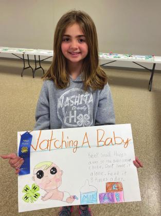 First place Child Care poster: Watching A Baby by Francesca Bloomer, Cordell Photo courtesy of Dana Church