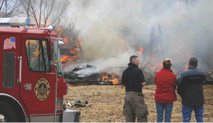 Cordell Fire Department Torches Dilapidated House