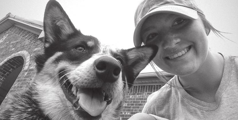 FIRST PLACE Carlie Banks and her blue heeler, Winnie Opal.