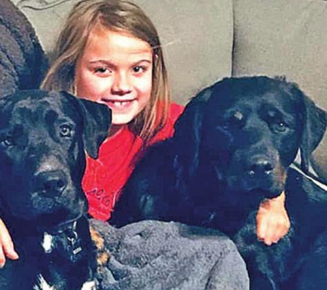 Brinlee Baker with Judge, Gracie.