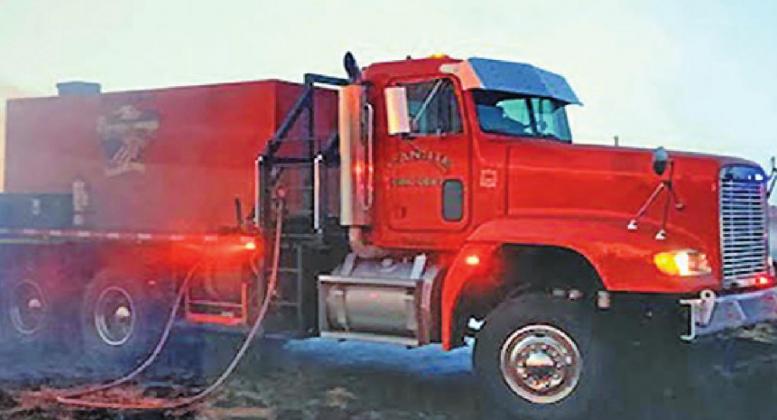 One of the trucks that have been donated to the Canute Fire Department by the Forestry Department. All painting, metal work, improvements, and repairs were done by the firefighters. CONTRIBUTED PHOTO