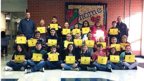 Lions Club Recognizes Cordell Elementary Students