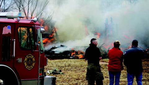 Cordell Fire Department Torches Dilapidated House