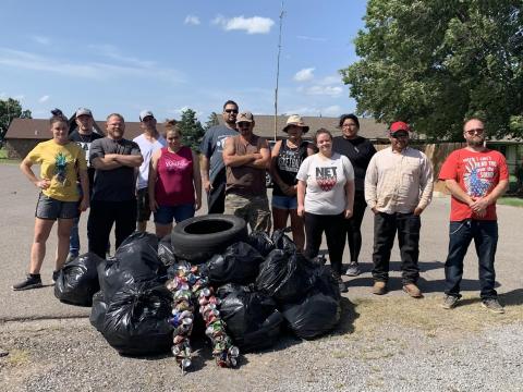 Treatment Court participants conduct clean up at Foss Lake