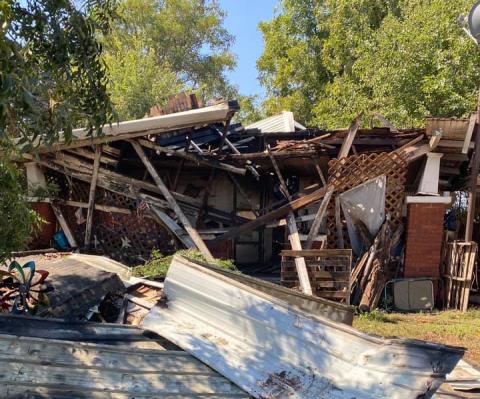The aftermath of the house-fire. Photos By Amber Skye Skeens-Trent