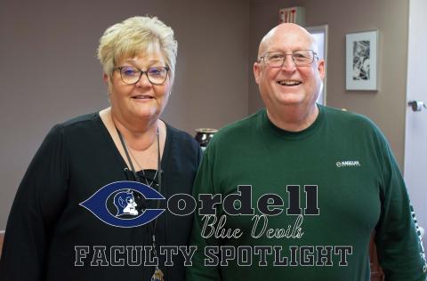 Charlinda and Bob Ogle are a dedicated team who give back daily to Cordell Public Schools. PHOTO BY HECTOR LUCAS