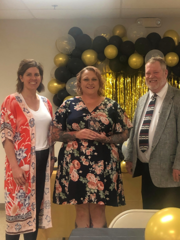 Rachel Jones, owner of Wookies Tattoo and Body Piercing, was presented with the Selfless Servant award for her charitable acts of giving PHOTOS BY SARAH LAU