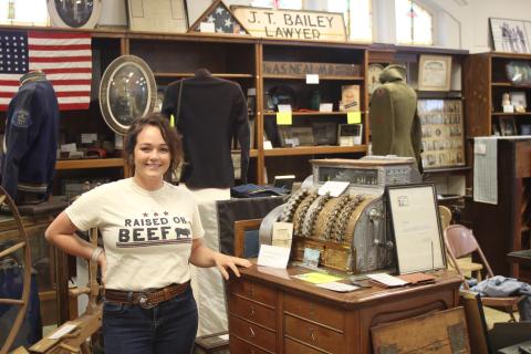 Callie Seibold, Volunteer Hostess. Photo by Brooklynn Peek