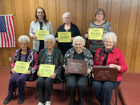 L to R back row: Amber Hall, Lona Horton, and Vickie Foster Front row: Oma June Pitzer, Lois Johnson, Lowayne Piercey and Jane Shull CONTRIBUTED PHOTOS