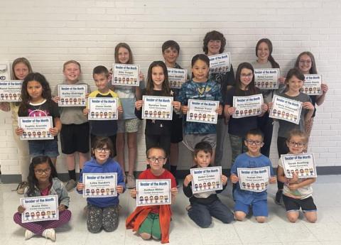 Final Cordell Elementary Readers of the Month